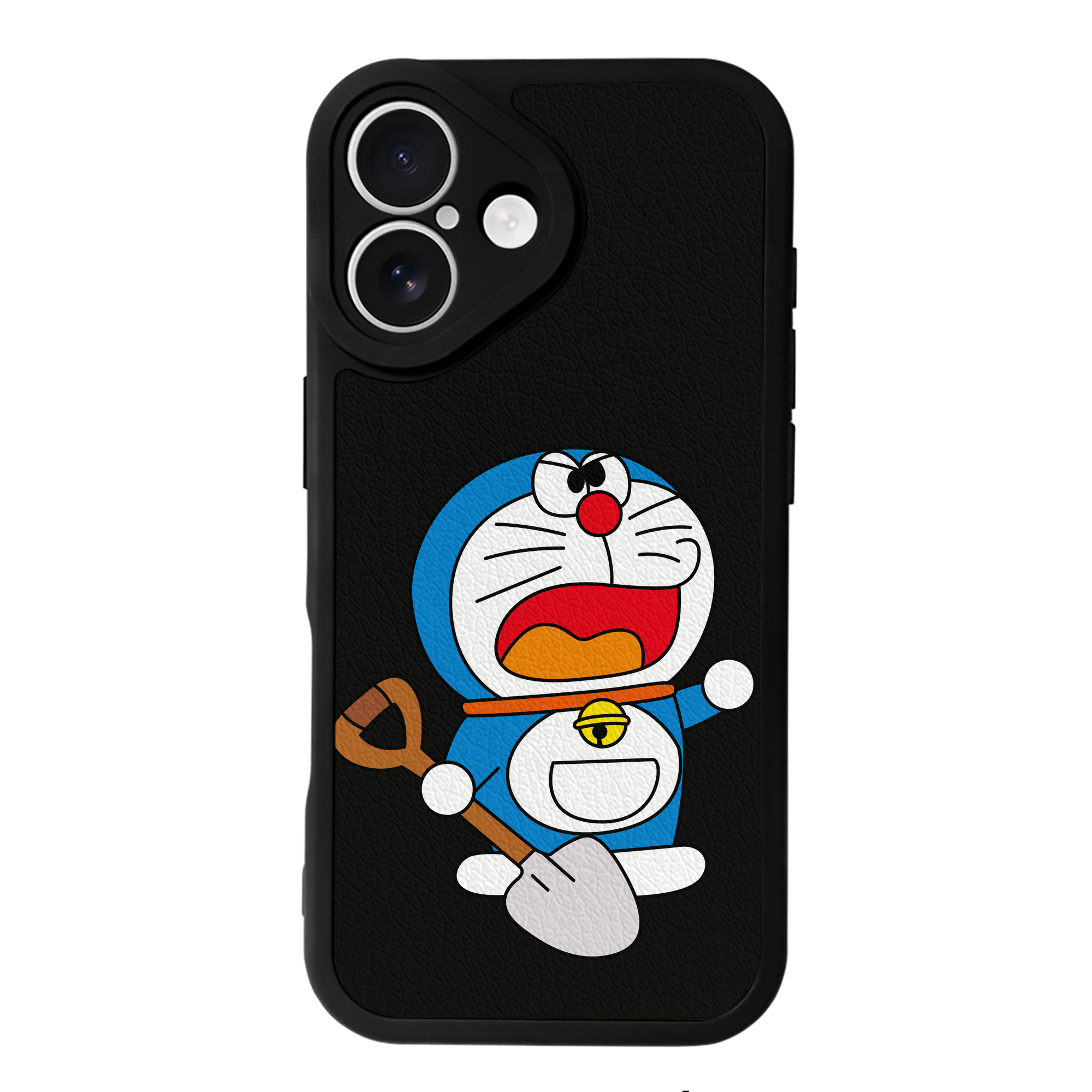 （画像用） ドラえもん Doraemon 【iPhone 16シリーズ対応】シリコンスマホケース（レザー調） 材質：シリコン
